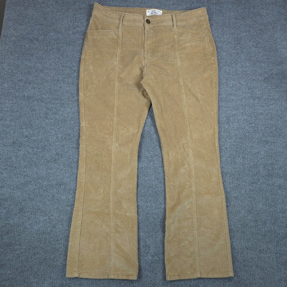 Levis Signature Corduroy Jeans Womens 16 Tan Flare Bootcut Mid Rise Stretch